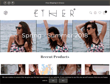 Tablet Screenshot of ether-clothing.com